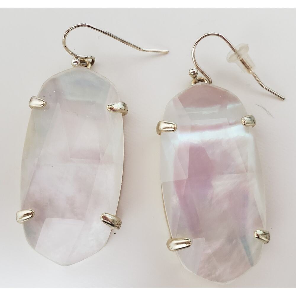 Kendra Scott Esme Gold and Pearl Drop Earrings in Ivory Mother of Pearl